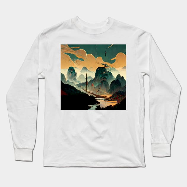 Mountain view #1 Long Sleeve T-Shirt by endage